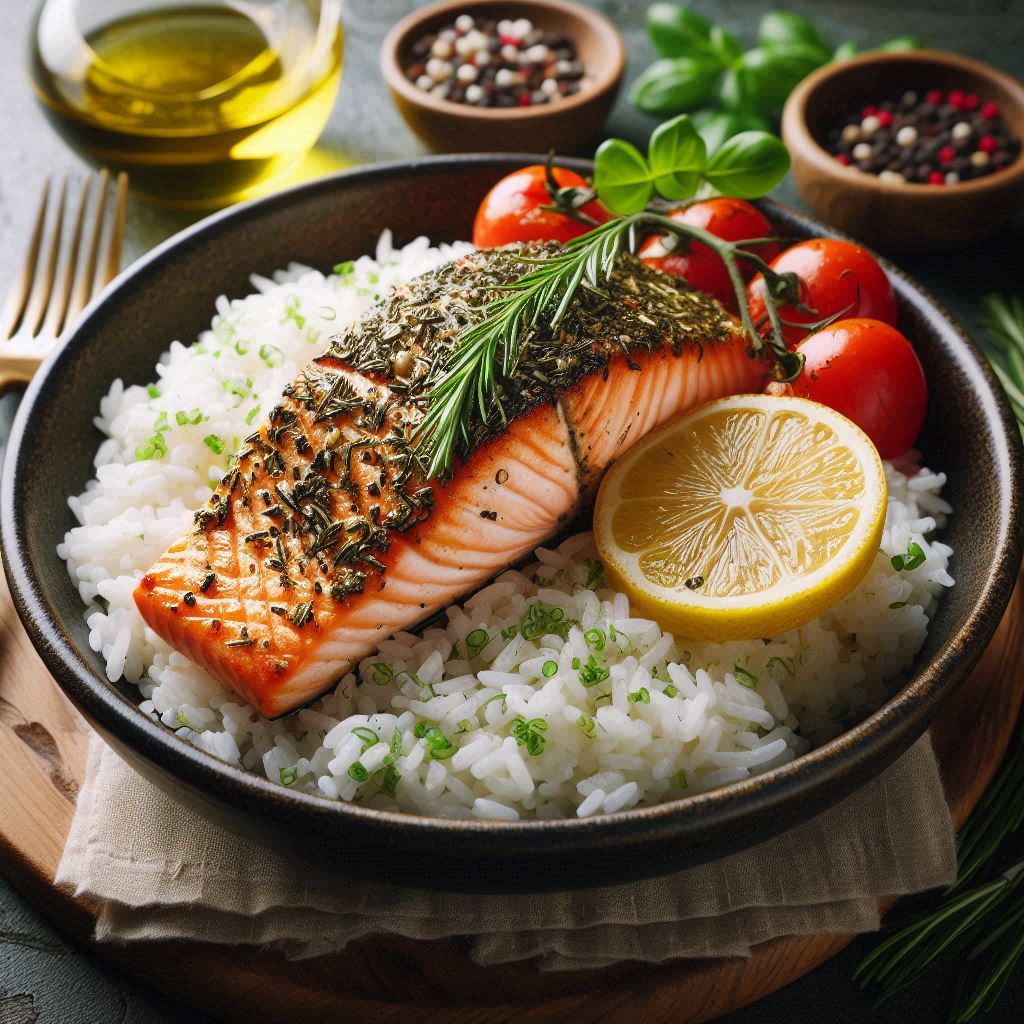 (BULK RANGE) Herb Crusted Salmon With Rice 600g