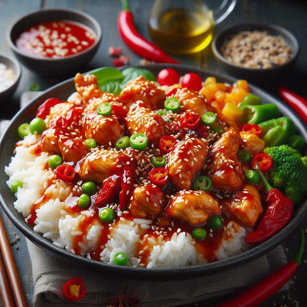 (BULK RANGE) Sweet Chilli Chicken & Rice 600g