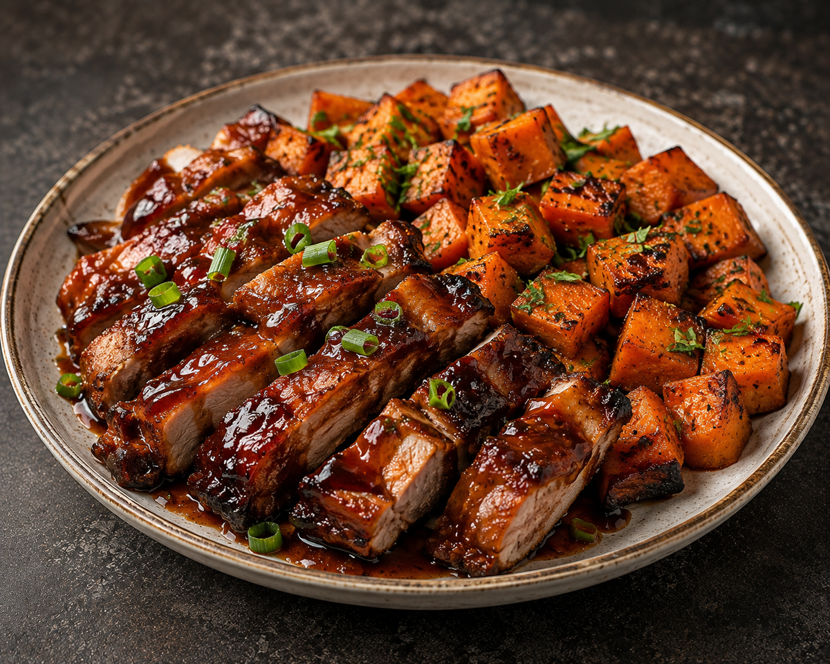 Sticky BBQ Pork and Sweet Potato 360g