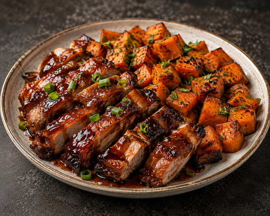 (BULK RANGE) Sticky BBQ Pork and Sweet Potato 600g