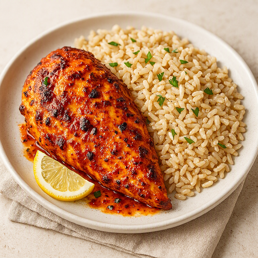 (BULK RANGE) Peri Peri Chicken & Brown Rice 600g